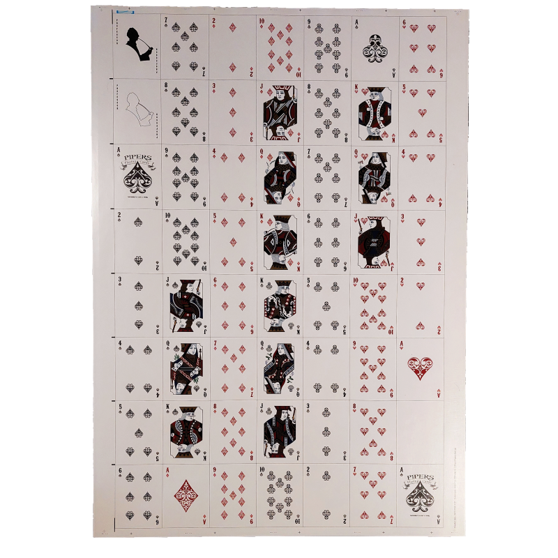 Pipers Playingcards Uncut Sheet